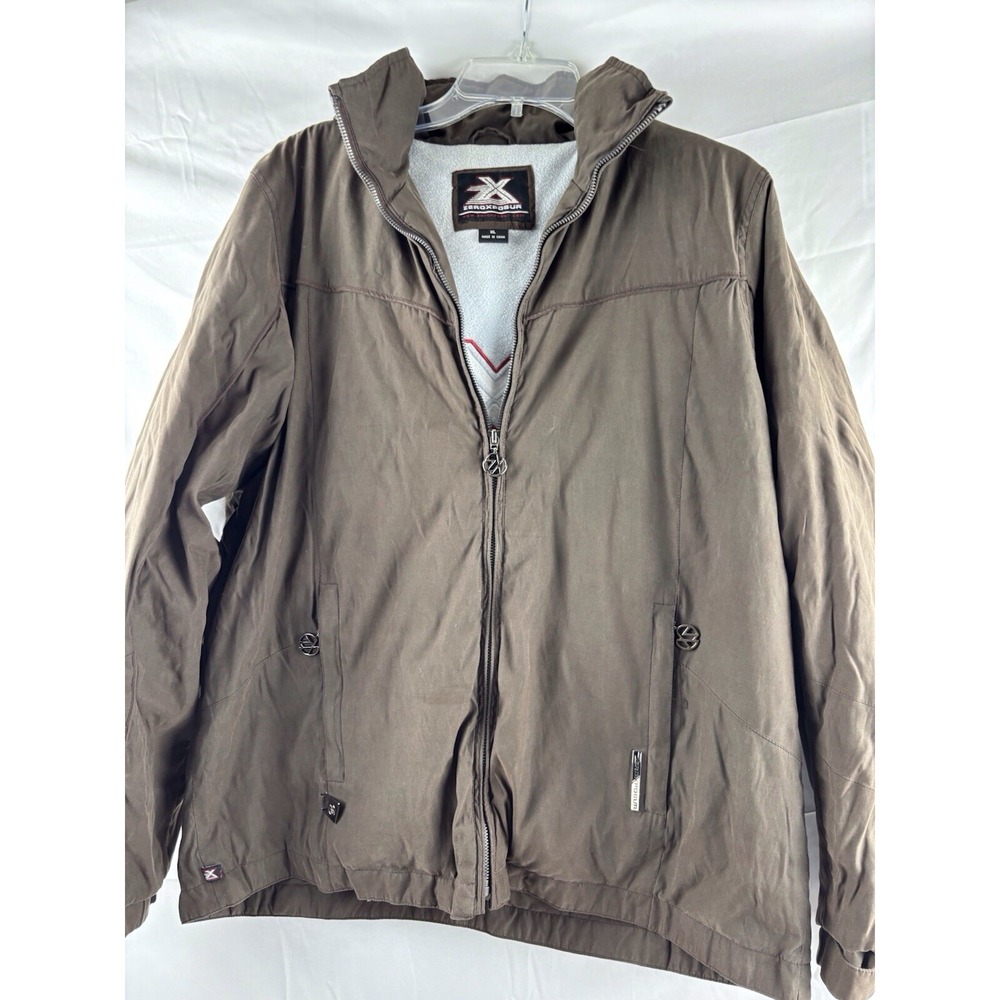 ZeroXPosure Hooded Jacket Brown Long Sleeve Full Zipper Women Size XL